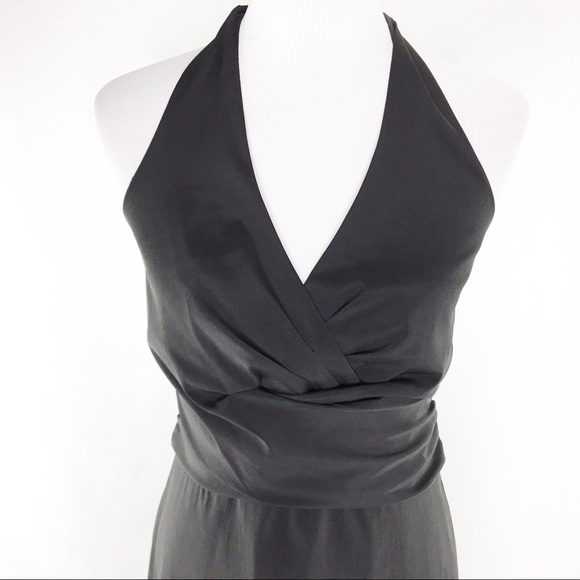 NWT White House Black Market Black Halter Dress 8 - Picture 2 of 8